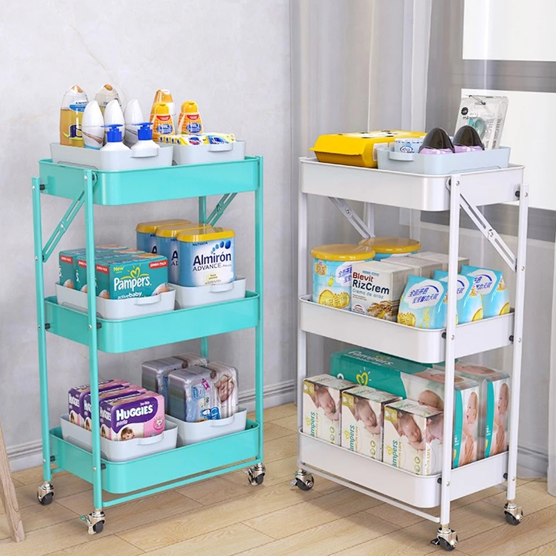3 tier folding storage cart